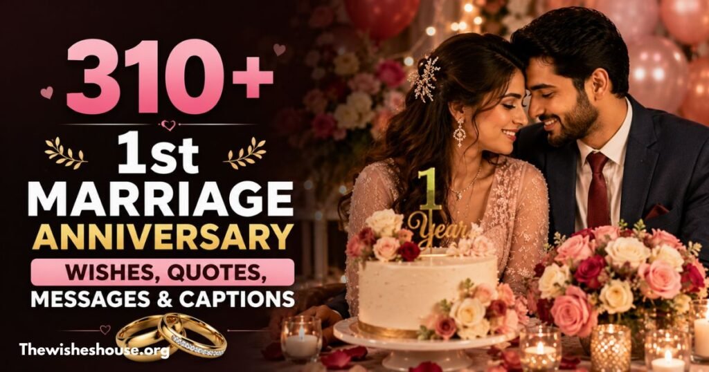 310+ 1st Marriage Anniversary Wishes, Quotes, Messages & Captions