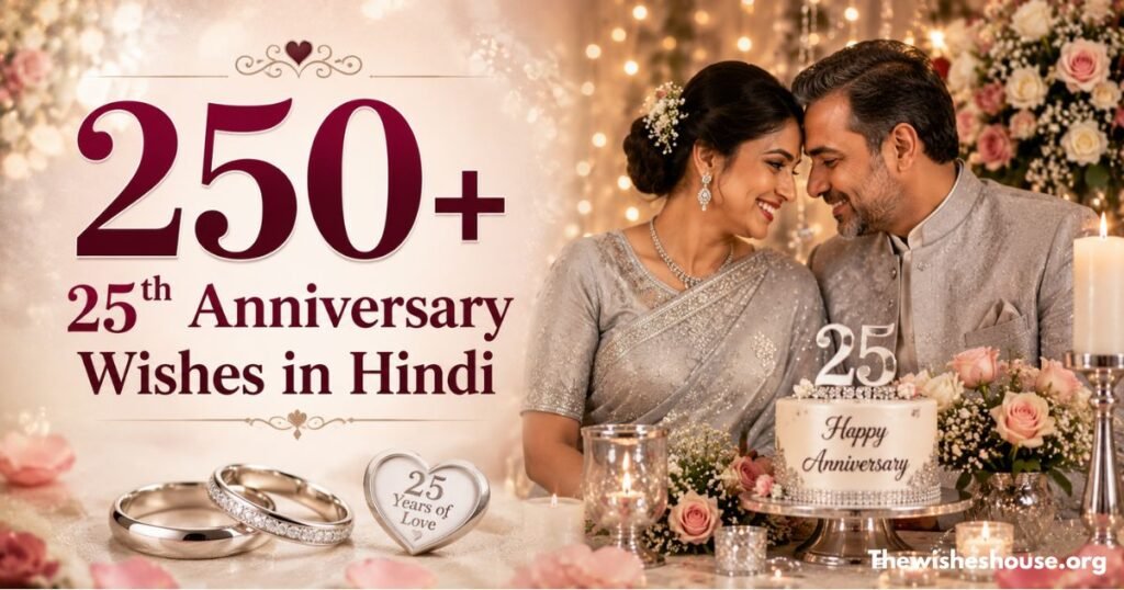 250+ 25th Anniversary Wishes in Hindi Shayari Quotes and Messages