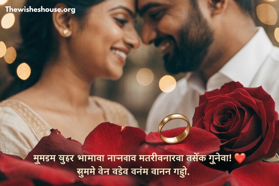 Best Lovely Couple Marriage Anniversary Wishes in Marathi with a heartfelt anniversary wish for a beautiful couple.