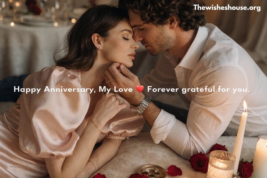 Happy Marriage Anniversary Wishes for Wife Happy marriage anniversary wish image of a husband and wife celebrating love and togetherness