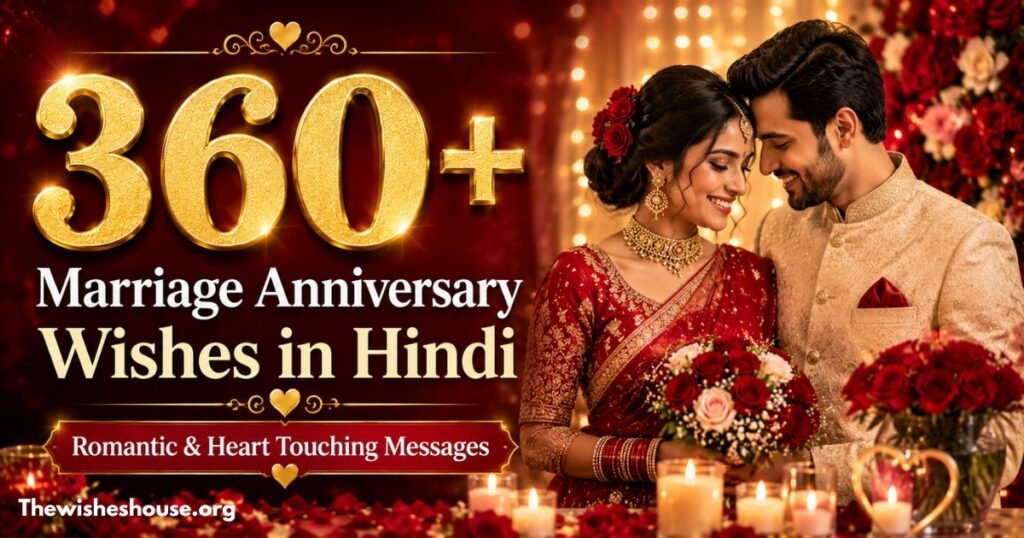 360+ Marriage Anniversary Wishes in Hindi featuring romantic and heart touching messages for couples